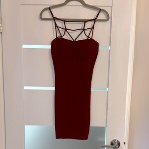 Charlotte Russe Strapless Wine Dress